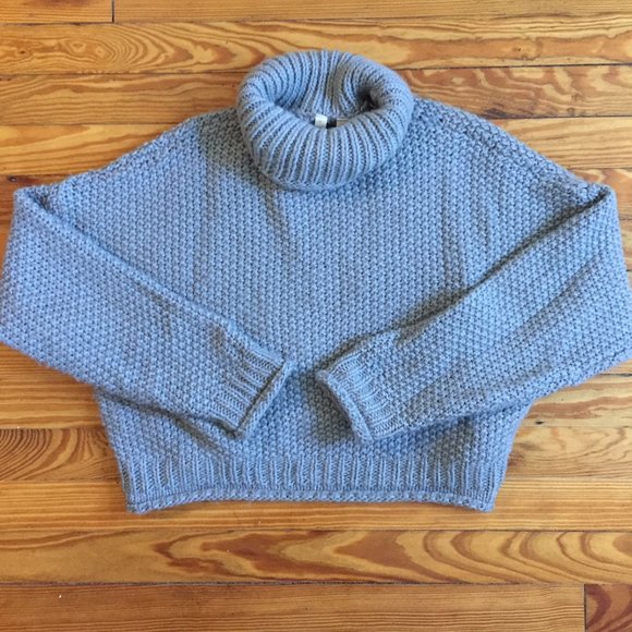 Anthropologie Moth Grey Knit Turtleneck Sweater XS - Picture 4 of 6
